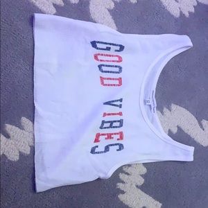 Super cozy “Good Vibes” top!